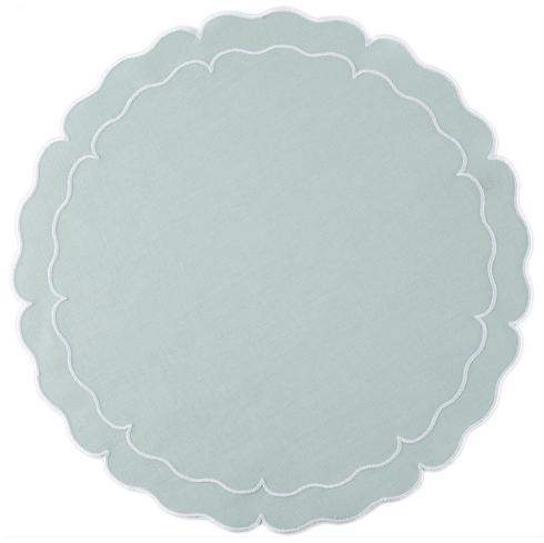 Scalloped Round Placemat, Linho S/2