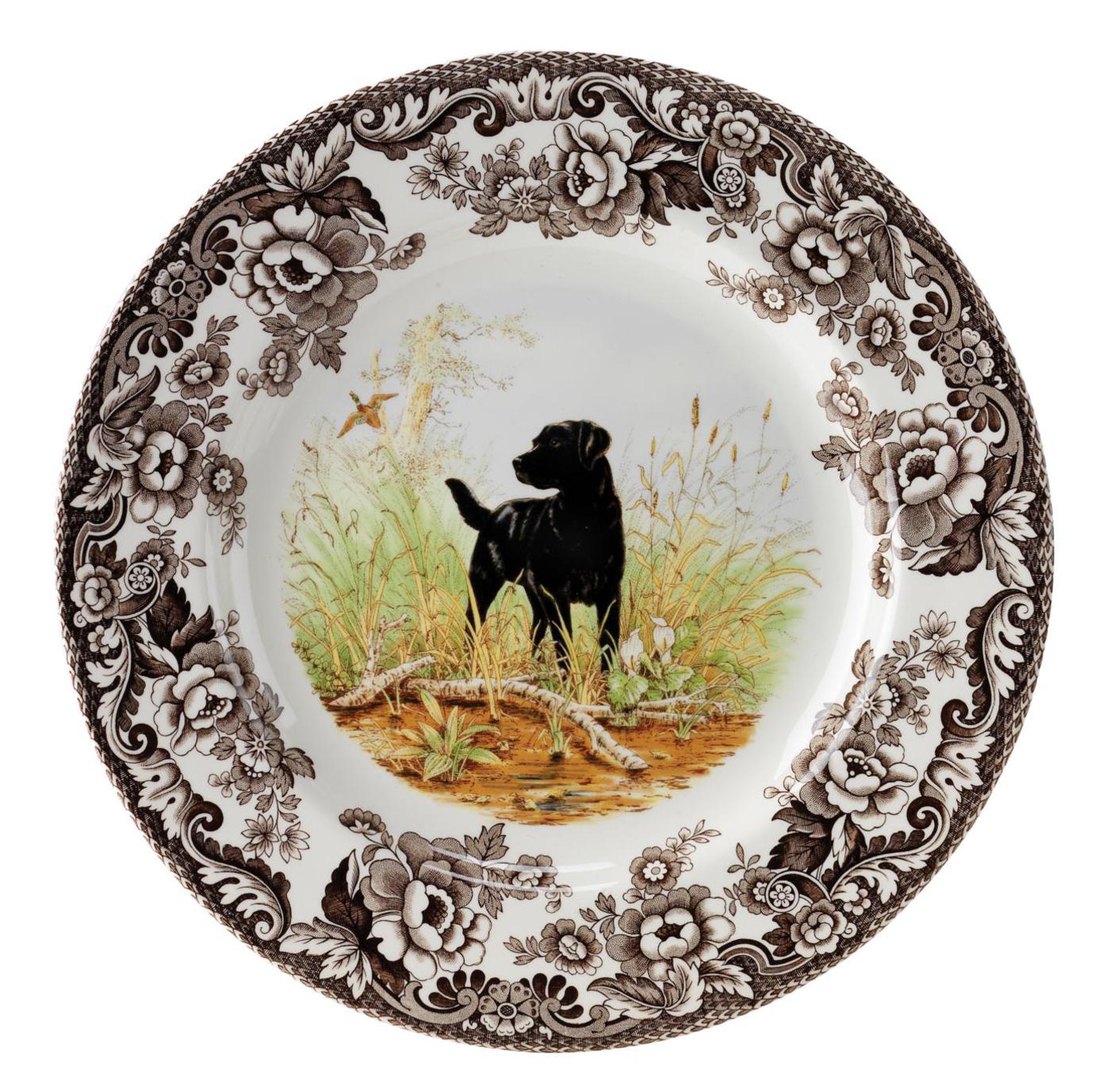 Woodland Salad Plate - Hunting Dogs