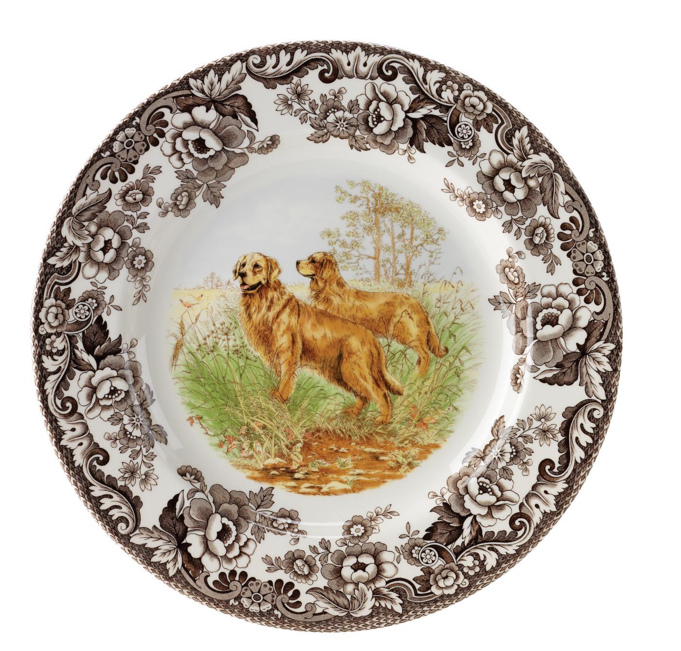 Woodland Salad Plate - Hunting Dogs