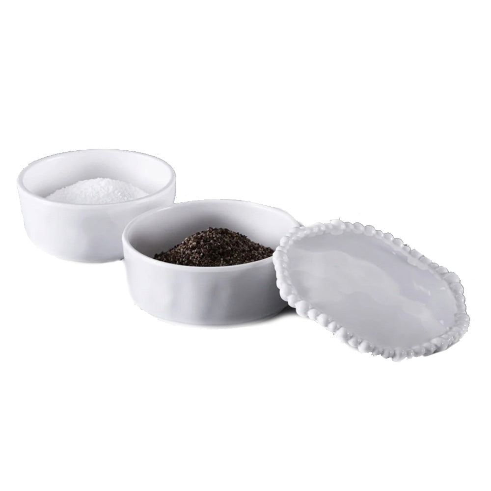 Alegria Stackable Lidded Salt Pepper Cellar