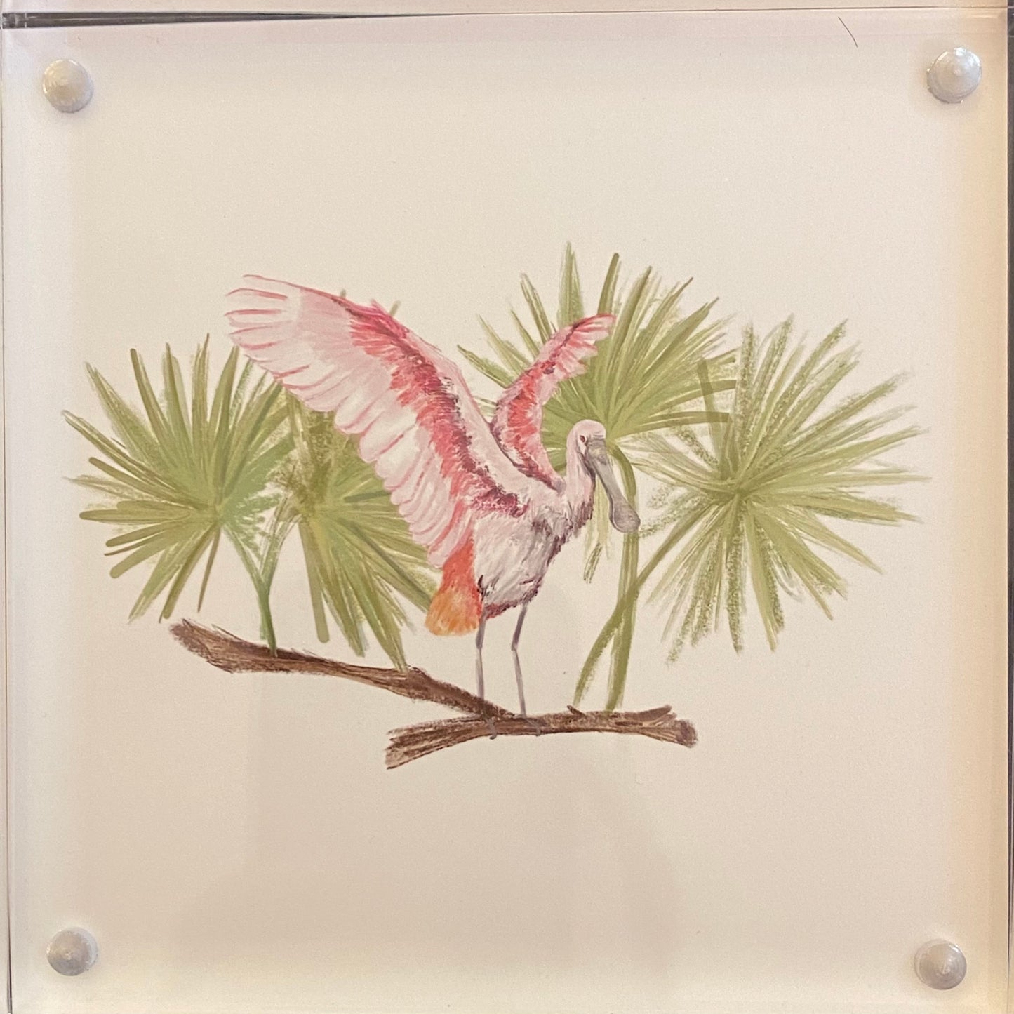 "Spoonbill" Acrylic Art Block