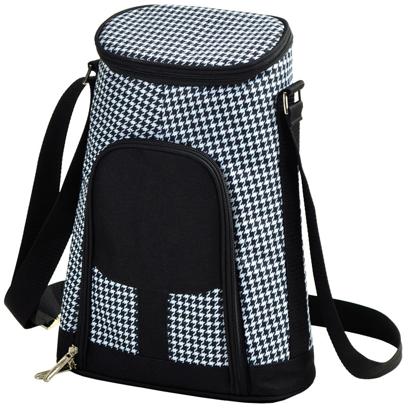 Houndstooth Two Bottle Tote