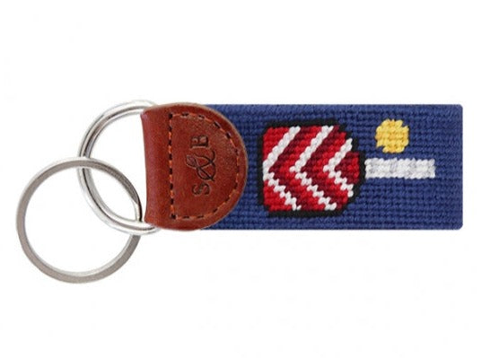 Pickle Ball Needlepoint Key Fob