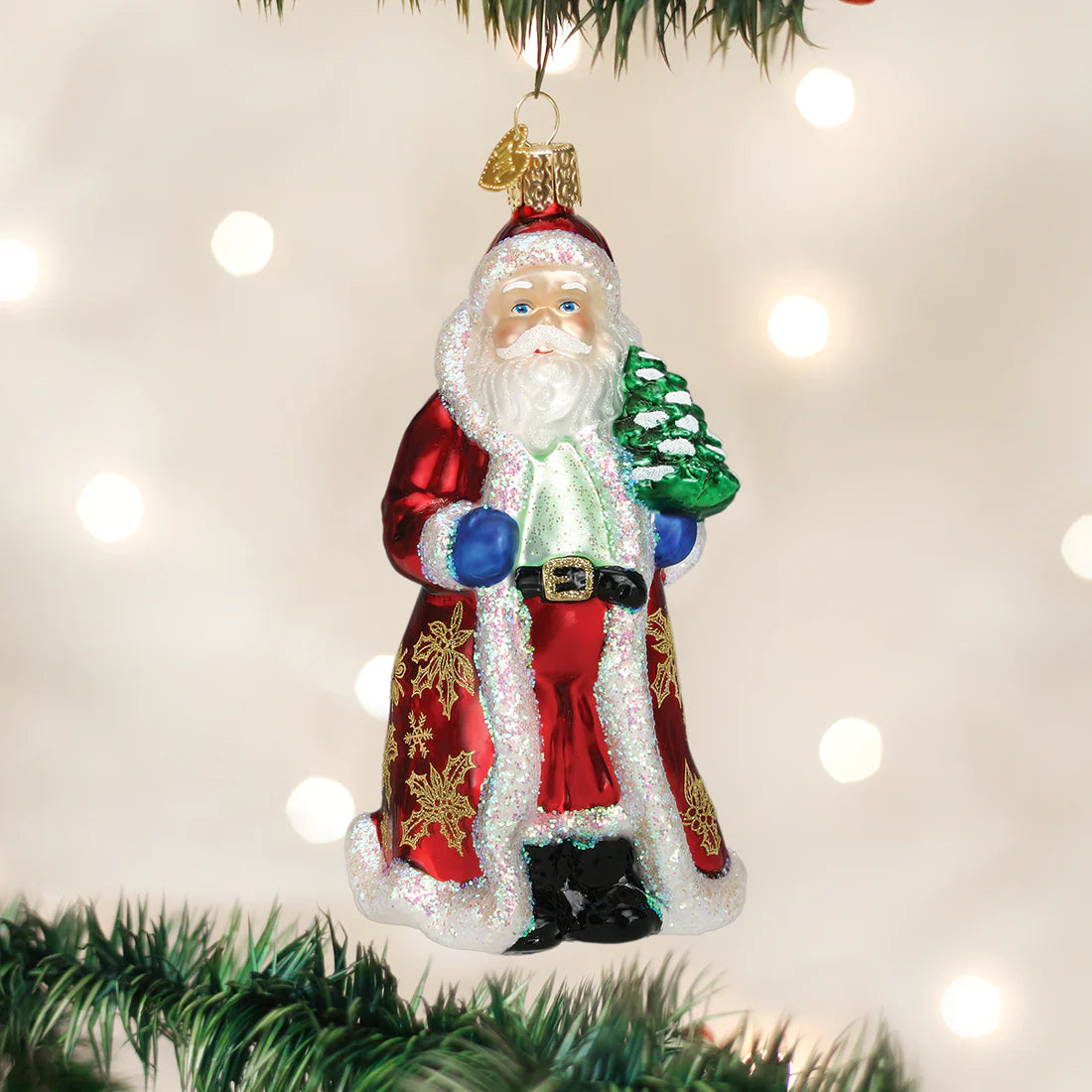 Glistening Golden Santa