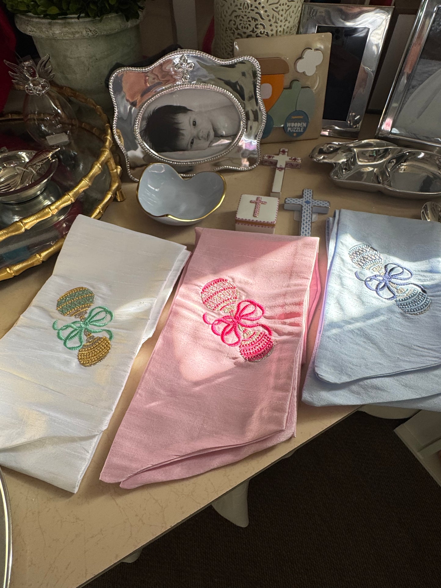 Baby Rattle Swaddle Sash