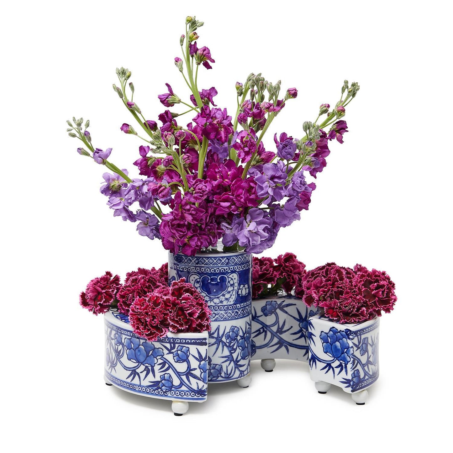 Blue & White Floral Arranger