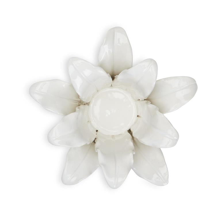White Succulent Votive Candle Holder