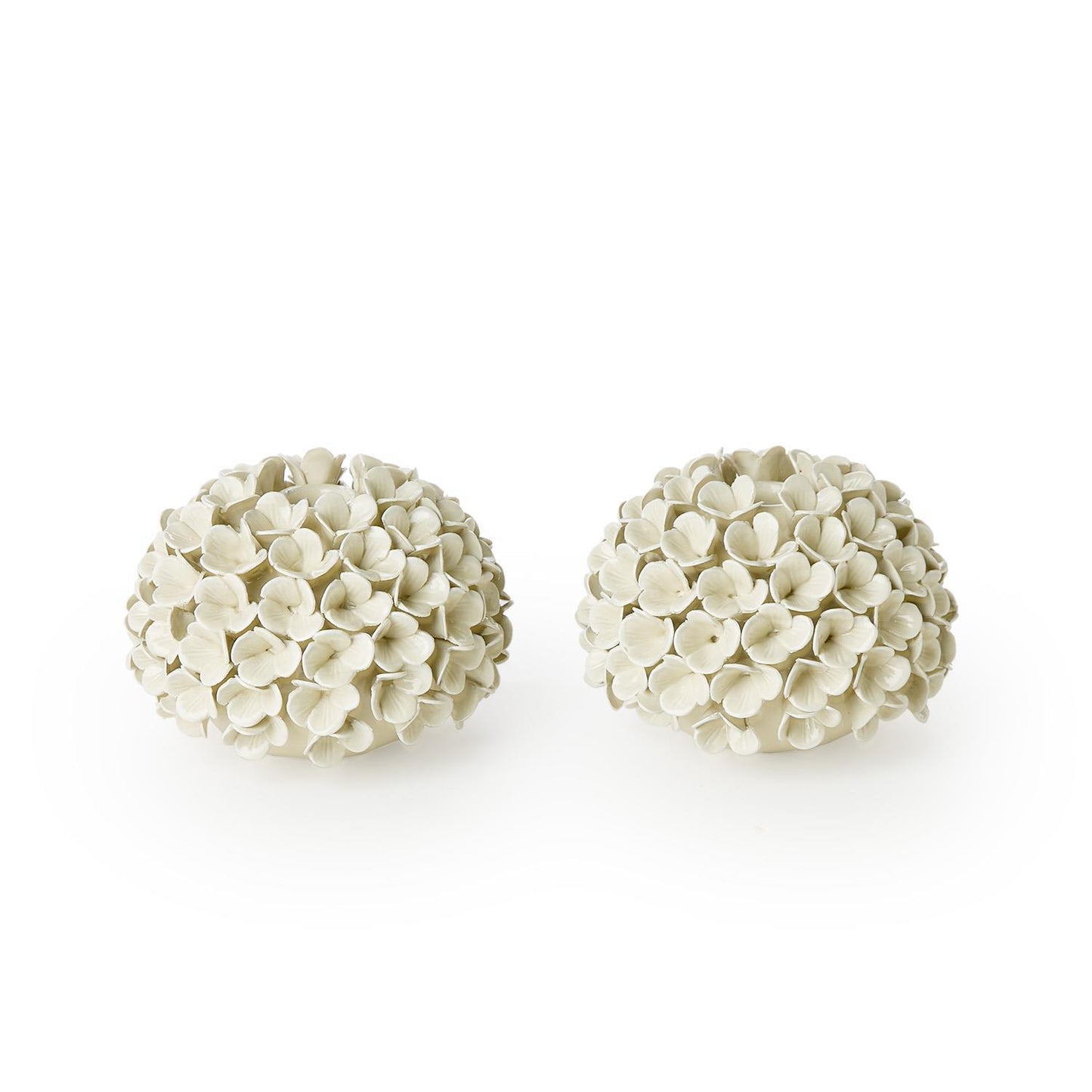 White Hydrangea Flower Bud Vase/Candle Holder