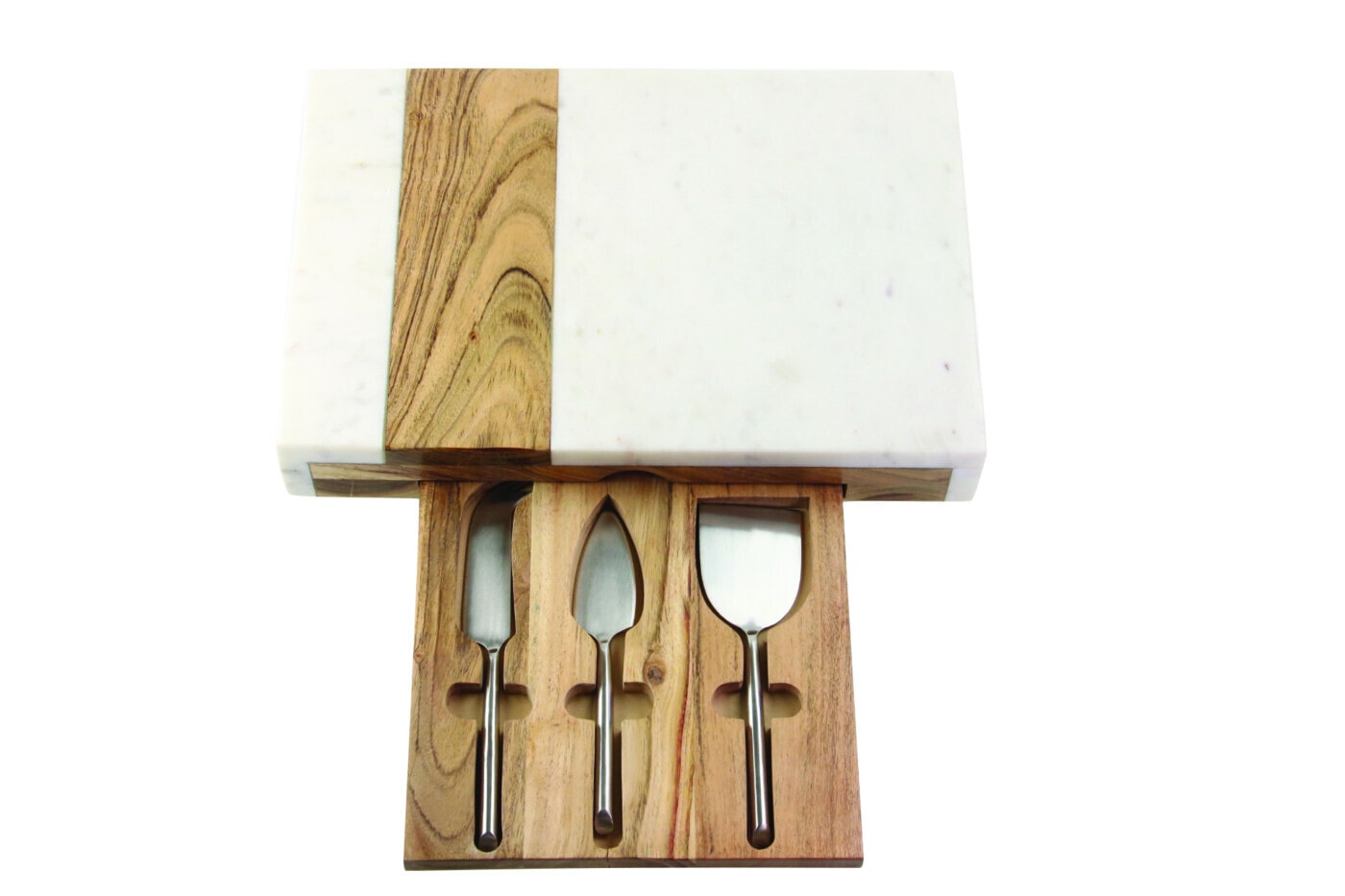 Marble & Acacia Board Set