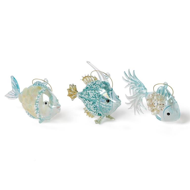 Sparkling Fish Hand-Blown Ornament