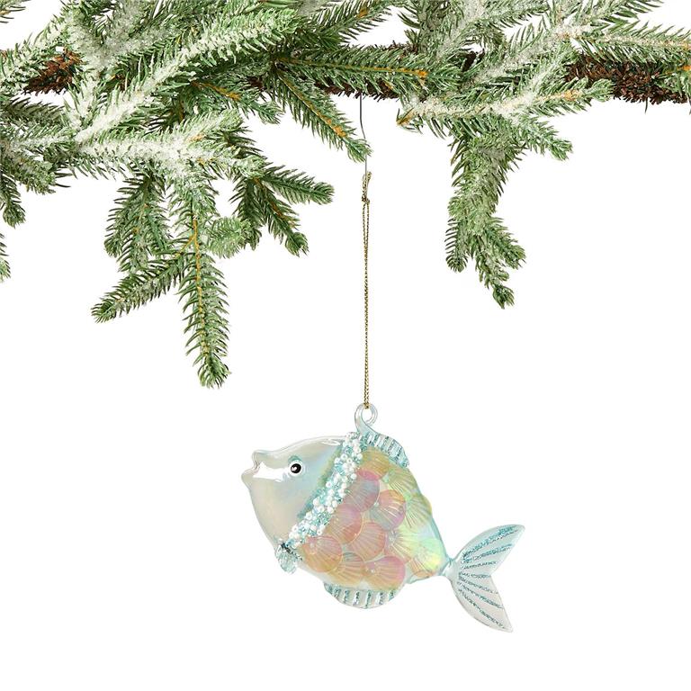 Sparkling Fish Hand-Blown Ornament