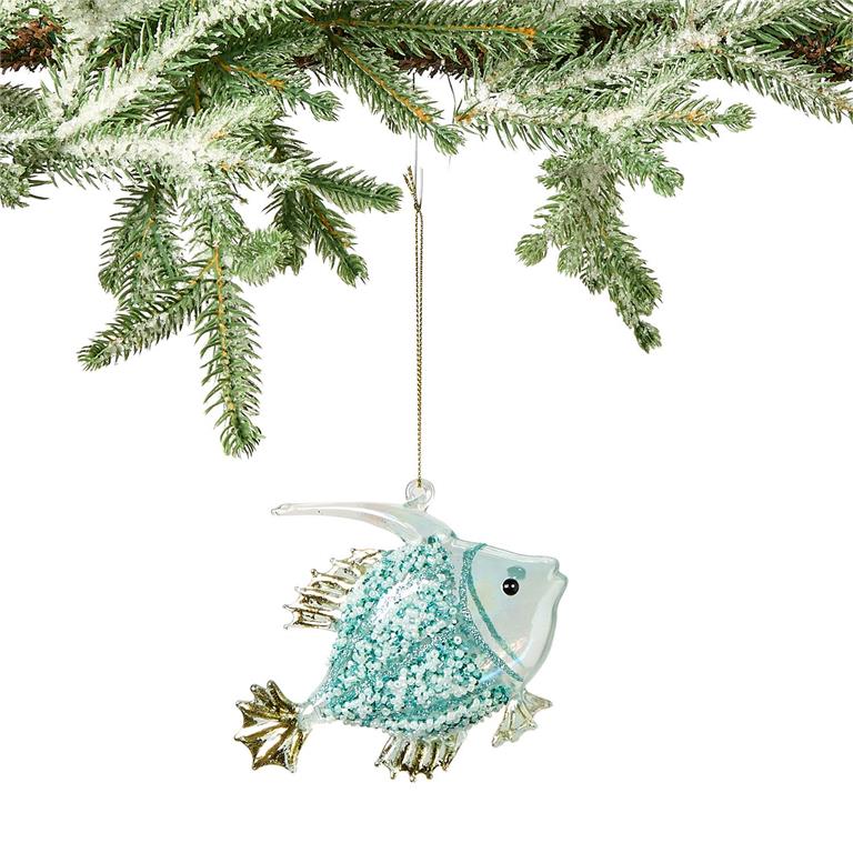 Sparkling Fish Hand-Blown Ornament