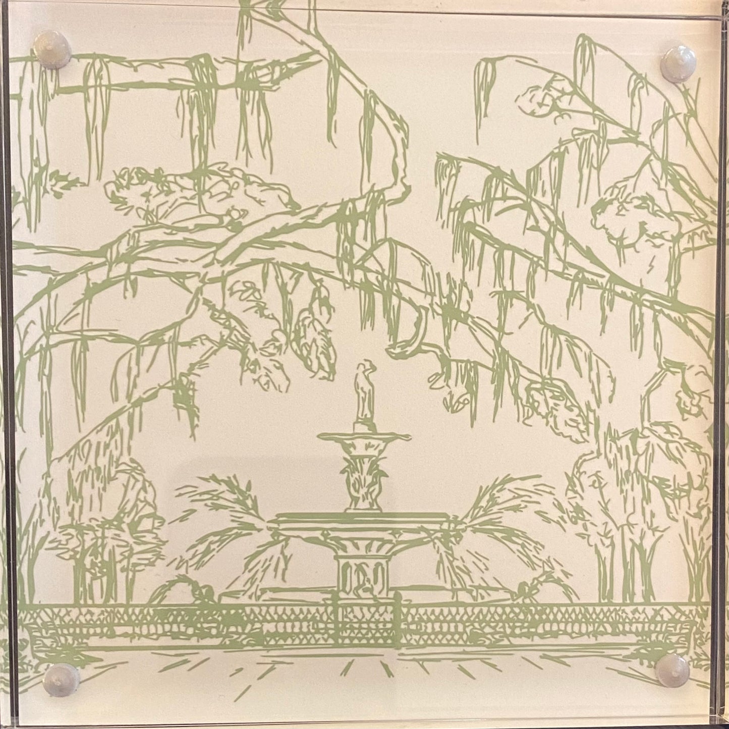 "Forsyth Fountain" Acrylic Art Block