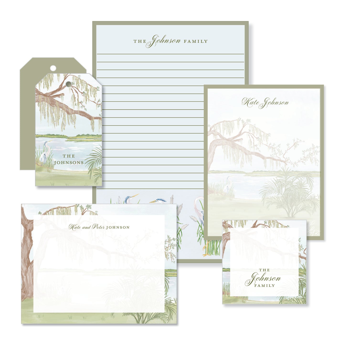 Heron Marsh Stationery Set