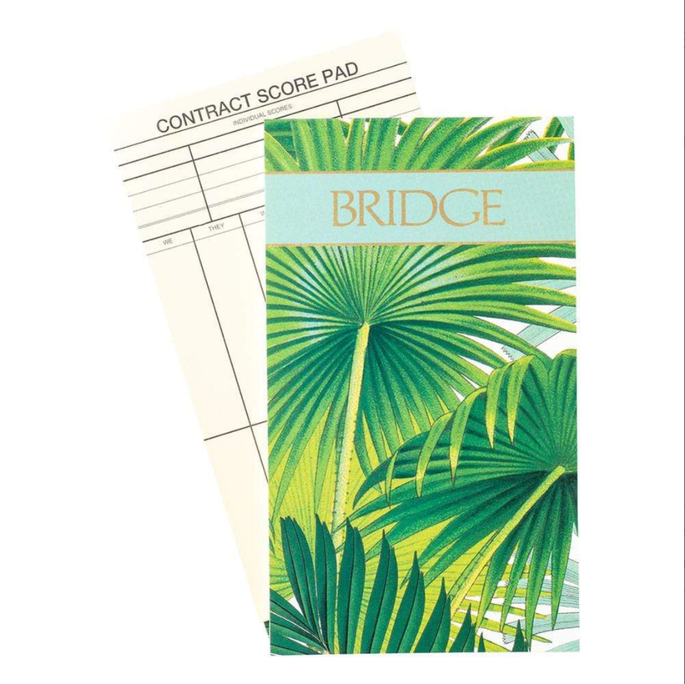 Bridge Score Pad - Palm Fronds
