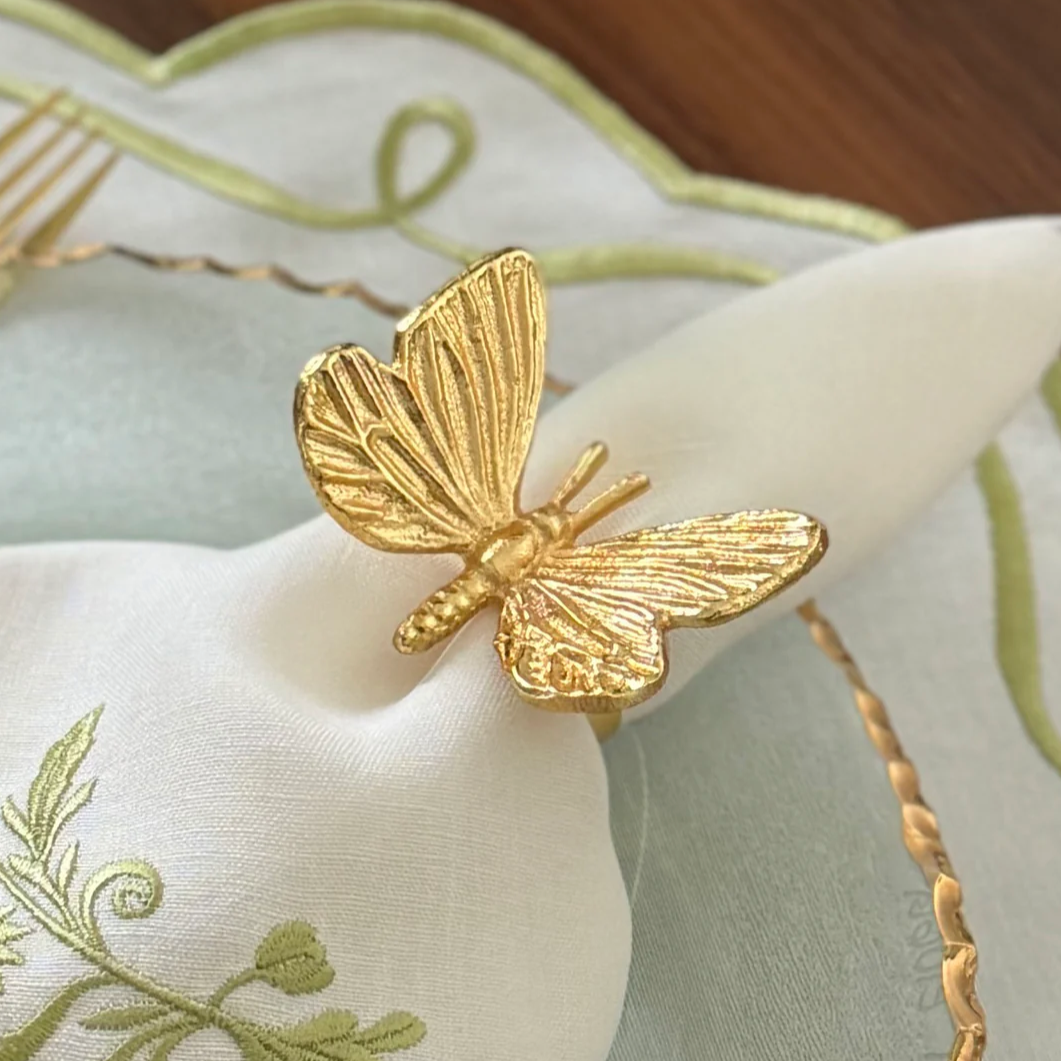 Butterfly Napkin Ring Set