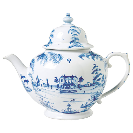 Country Estate Teapot - Delft Blue