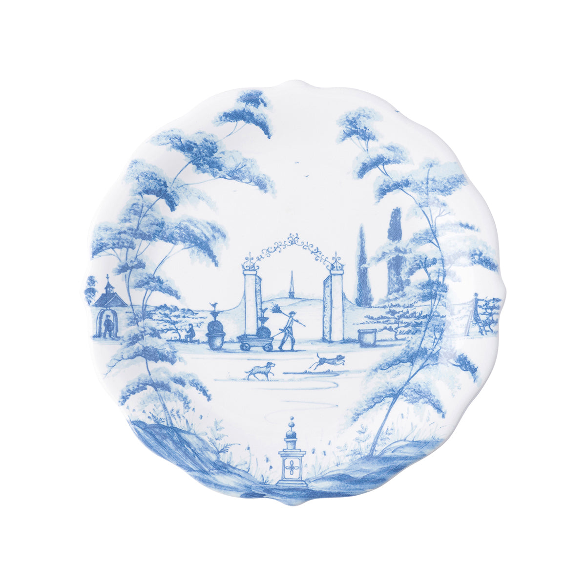 Country Estate Party Plates Set of 4-Delft Blue
