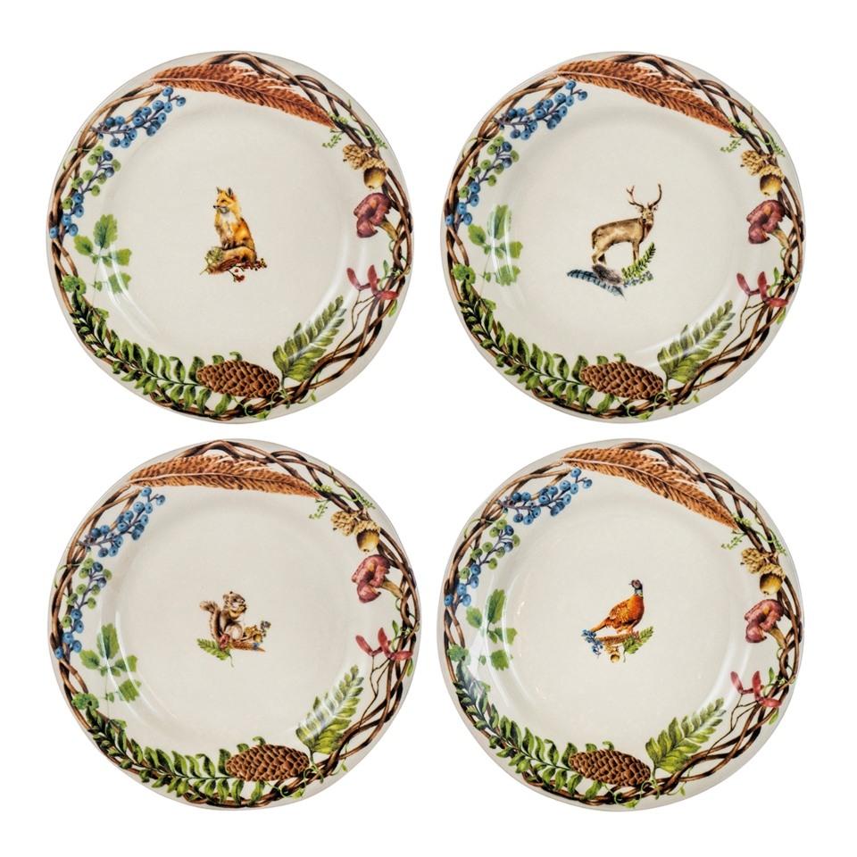 Forest Walk Salad Plates S/4