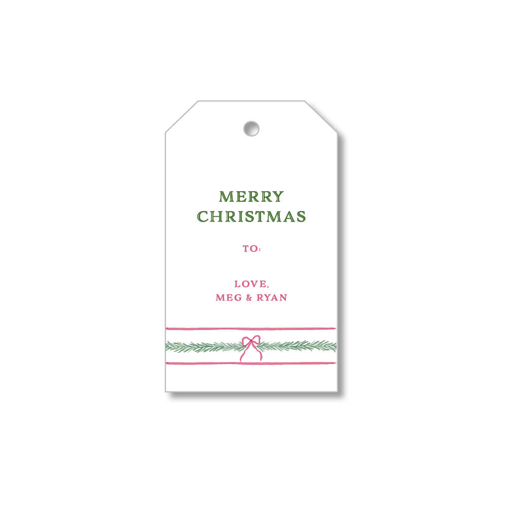 Christmas Tag - Bow