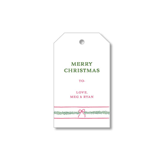 Christmas Tag - Bow