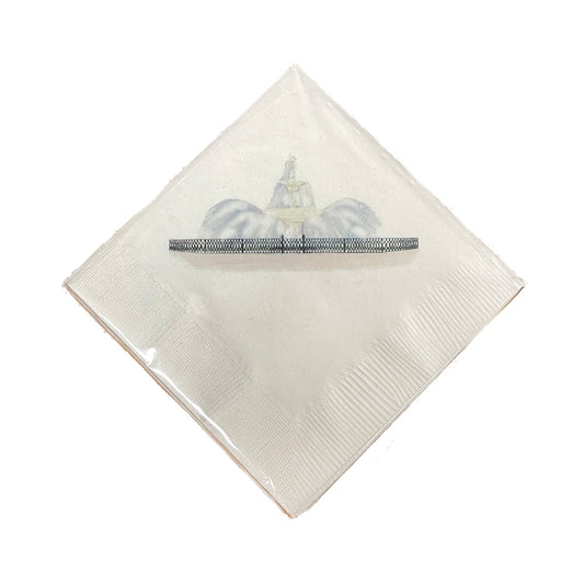 Forsyth Fountain painted cocktail napkin