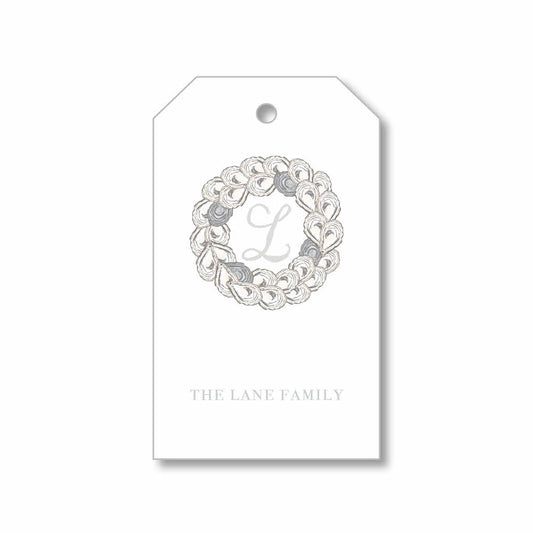 Gift Tag - Oyster Wreath