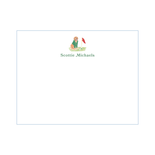 Golden Golf Notecard