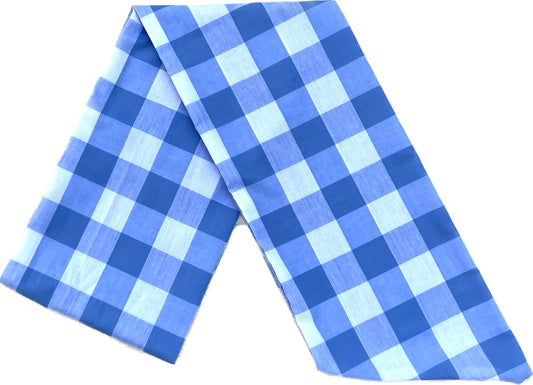 Blue Checks Wreath Sash