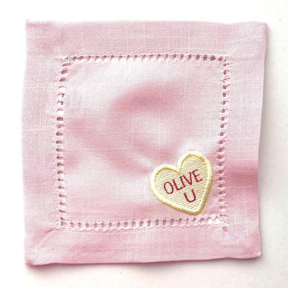 Pink Valentine Cocktail Napkins