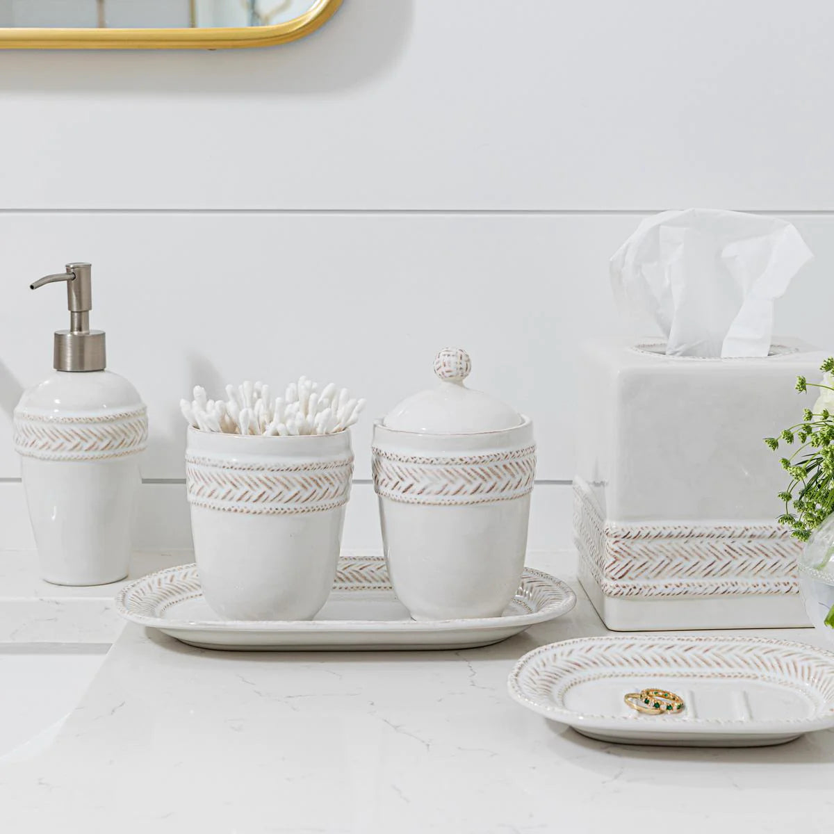Le Panier Whitewash Bath Set of 3