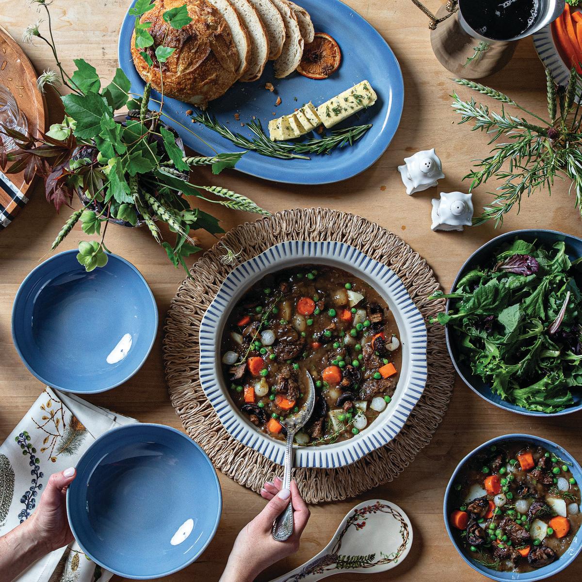 Sitio Stripe Serving Bowl 12 in.