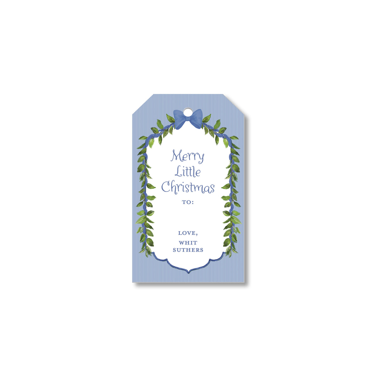 Little Blue Christmas Gift Tag