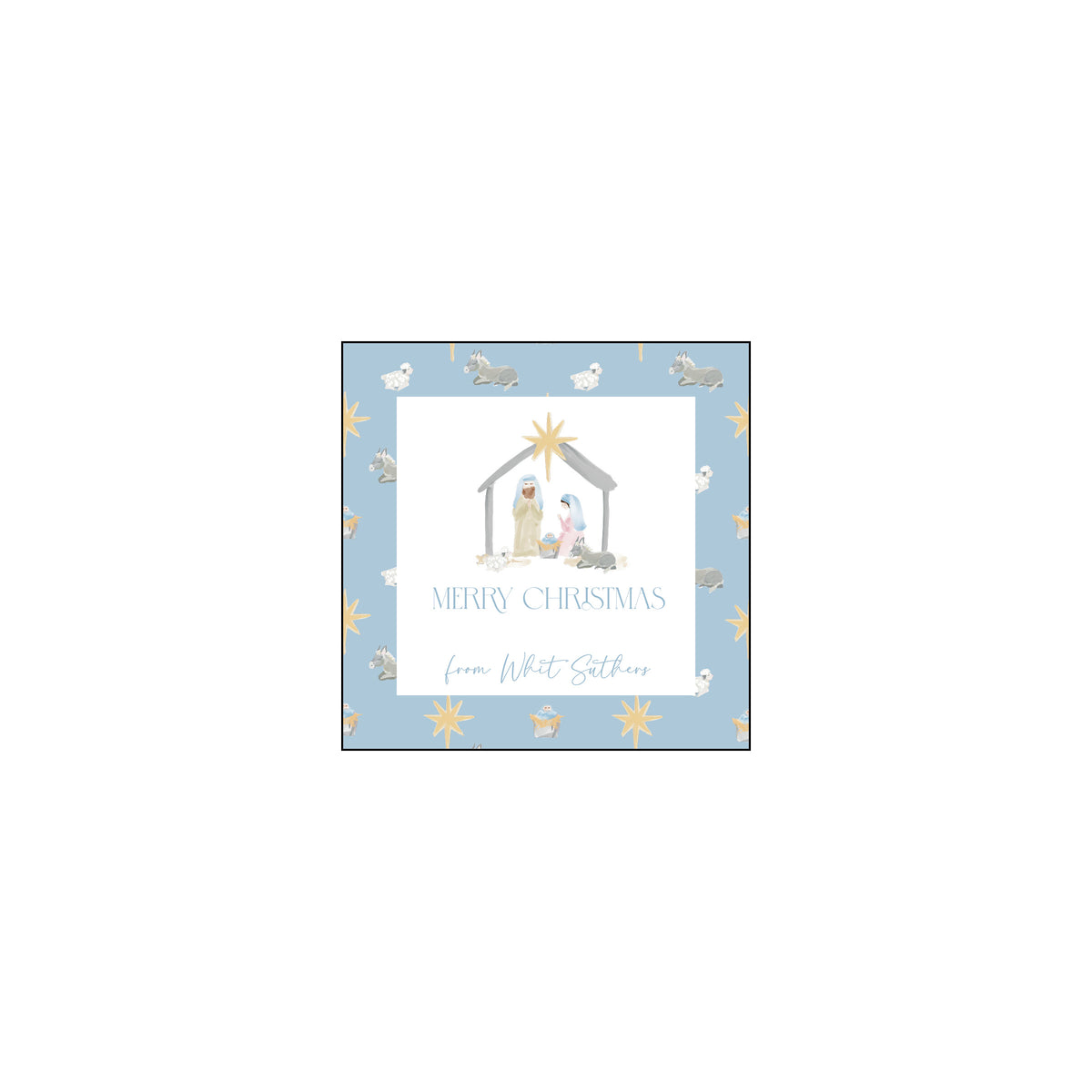 Away in A Manger Gift Label