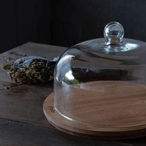 Oak Wood Round Cutting/Serving Board w/ Handle