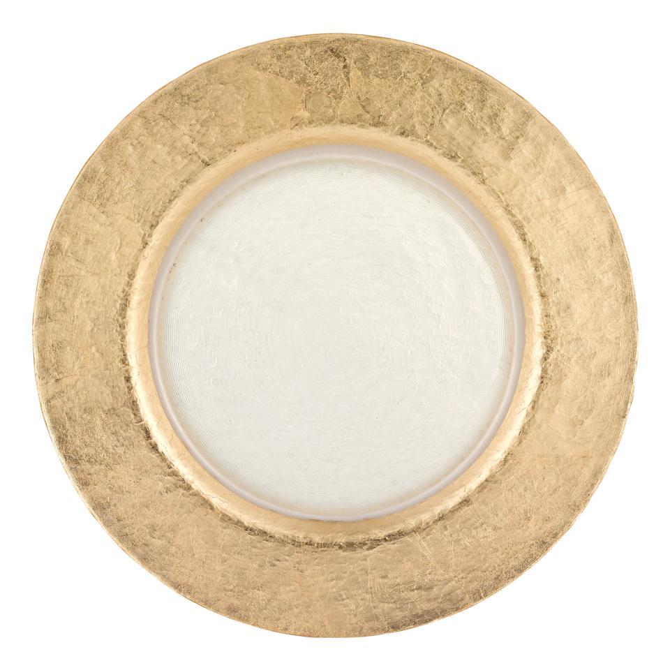 Gold Leaf Glass Charger