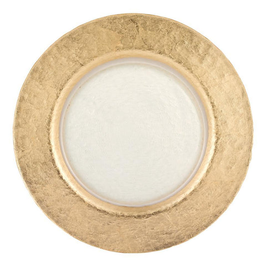 Gold Leaf Glass Charger