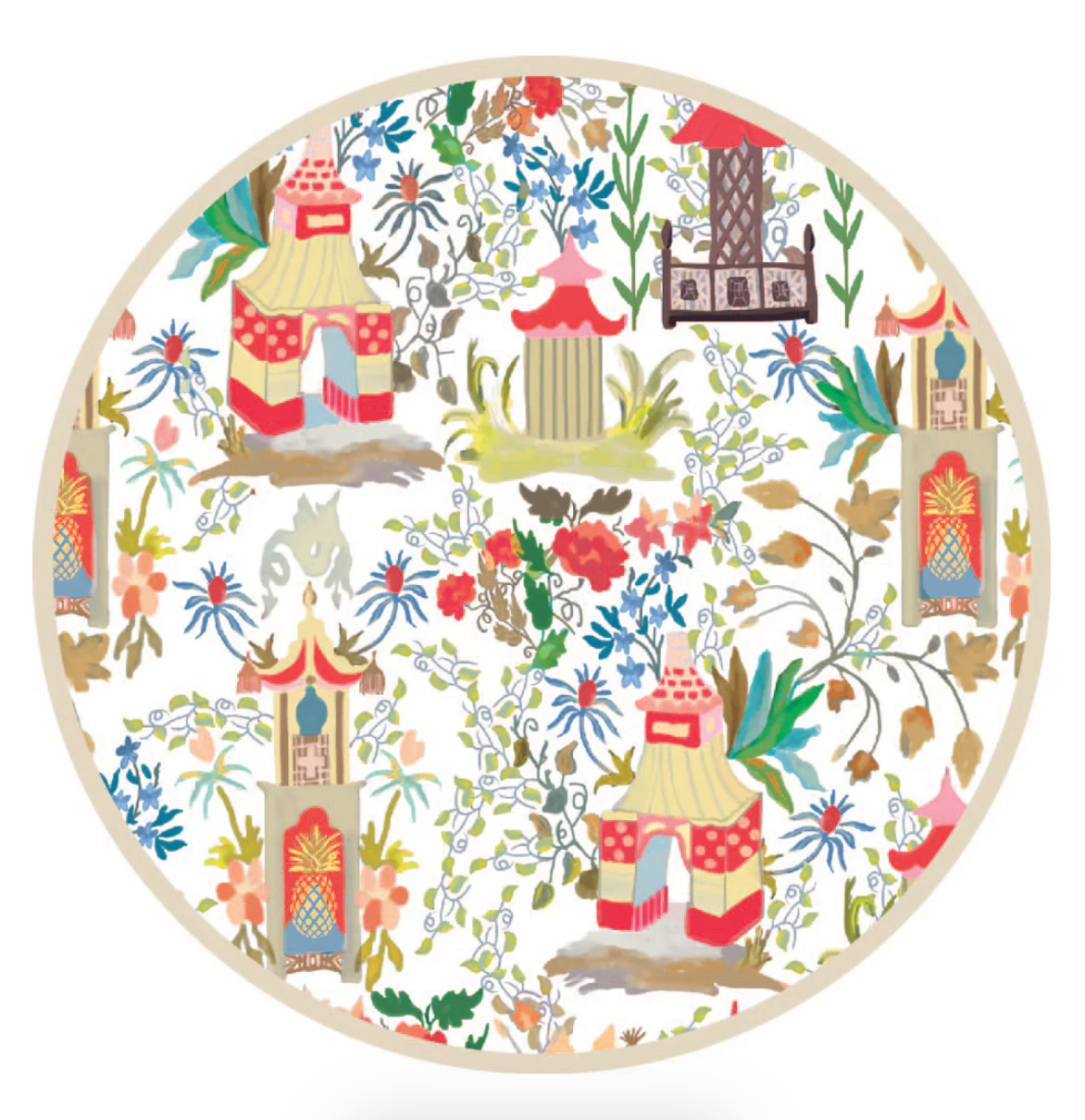 Vida Pagoda Placemats S/4, Reversible