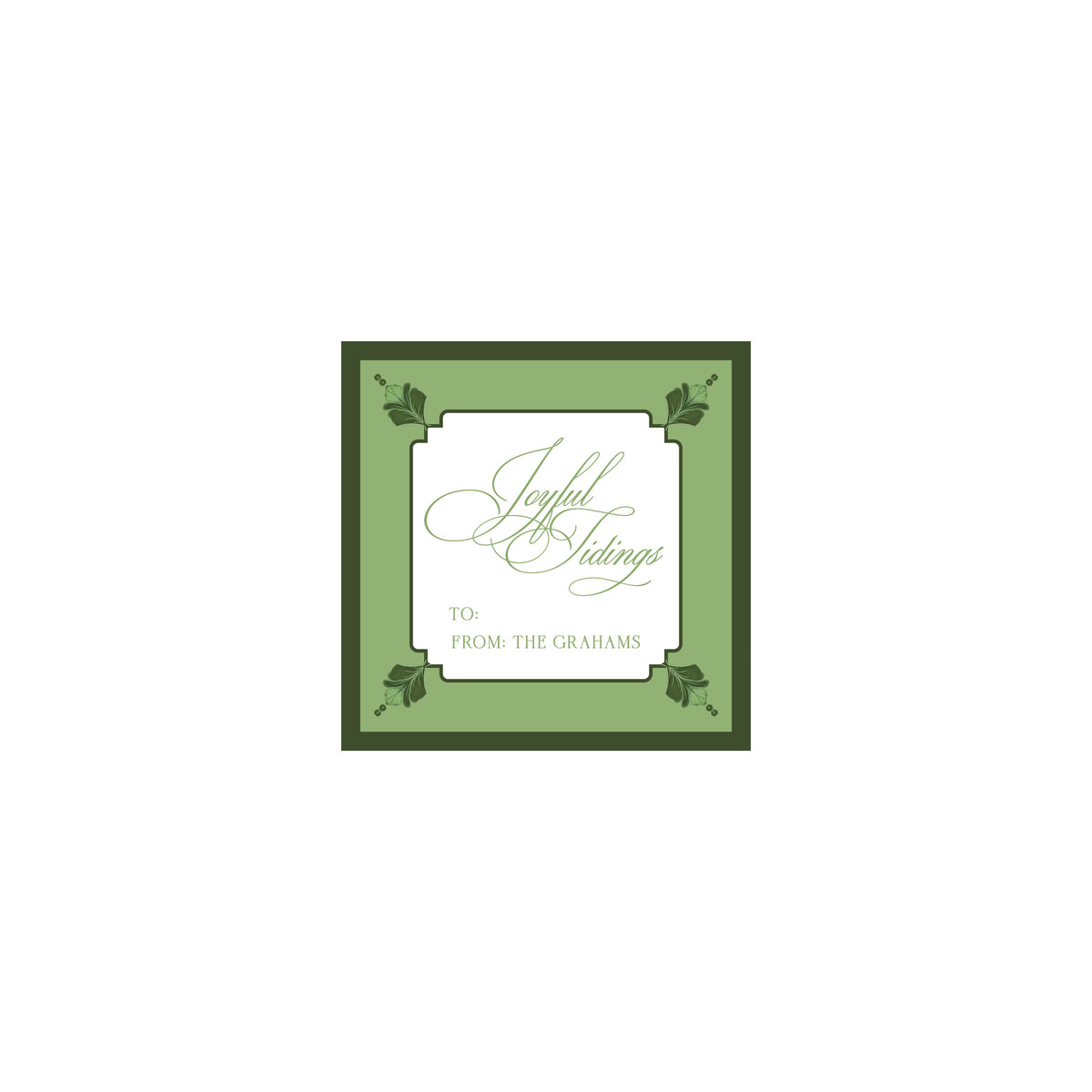 Palm Deco Gift Label
