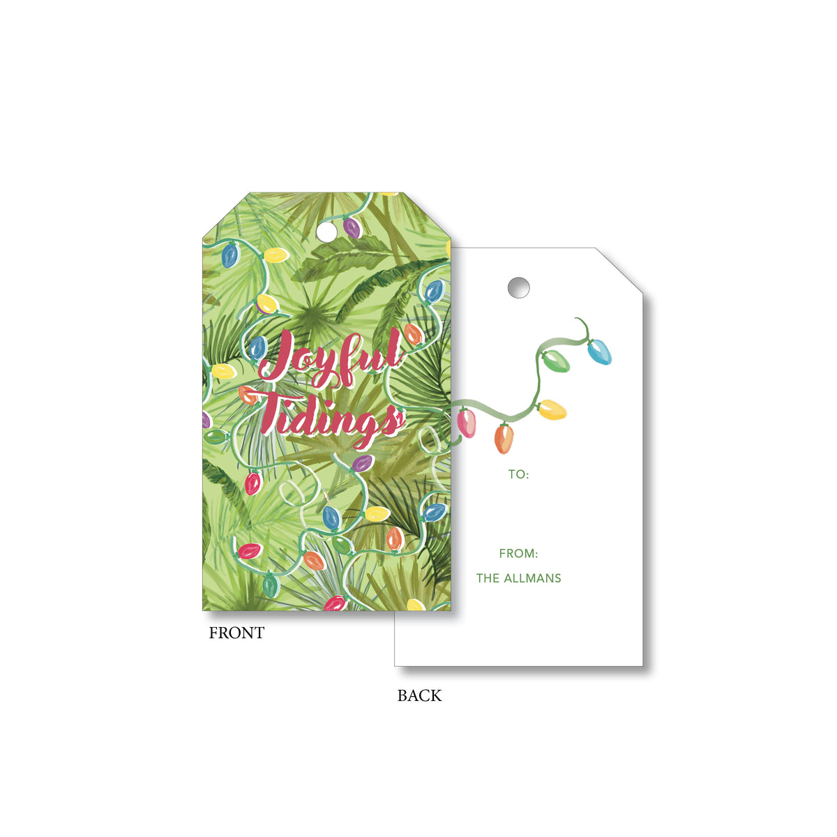 Palm & Bright Gift Tag