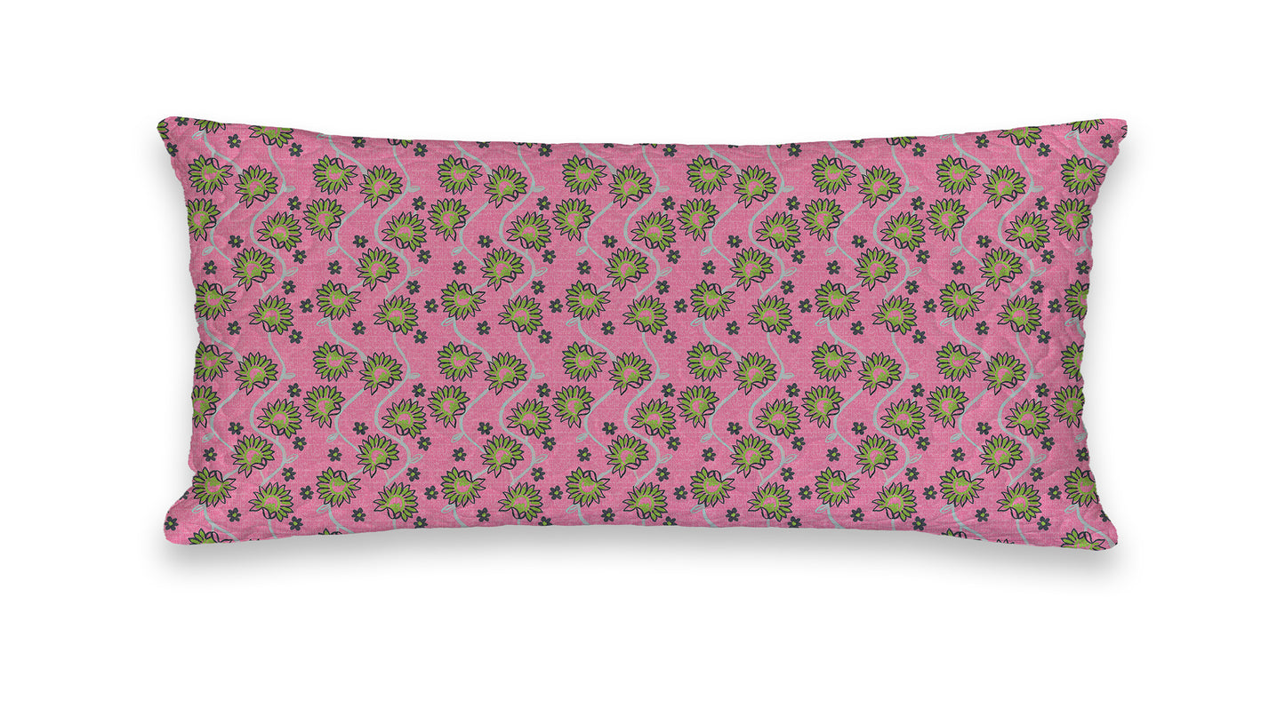 Laramie Patchwork Quilted Pillow-Green