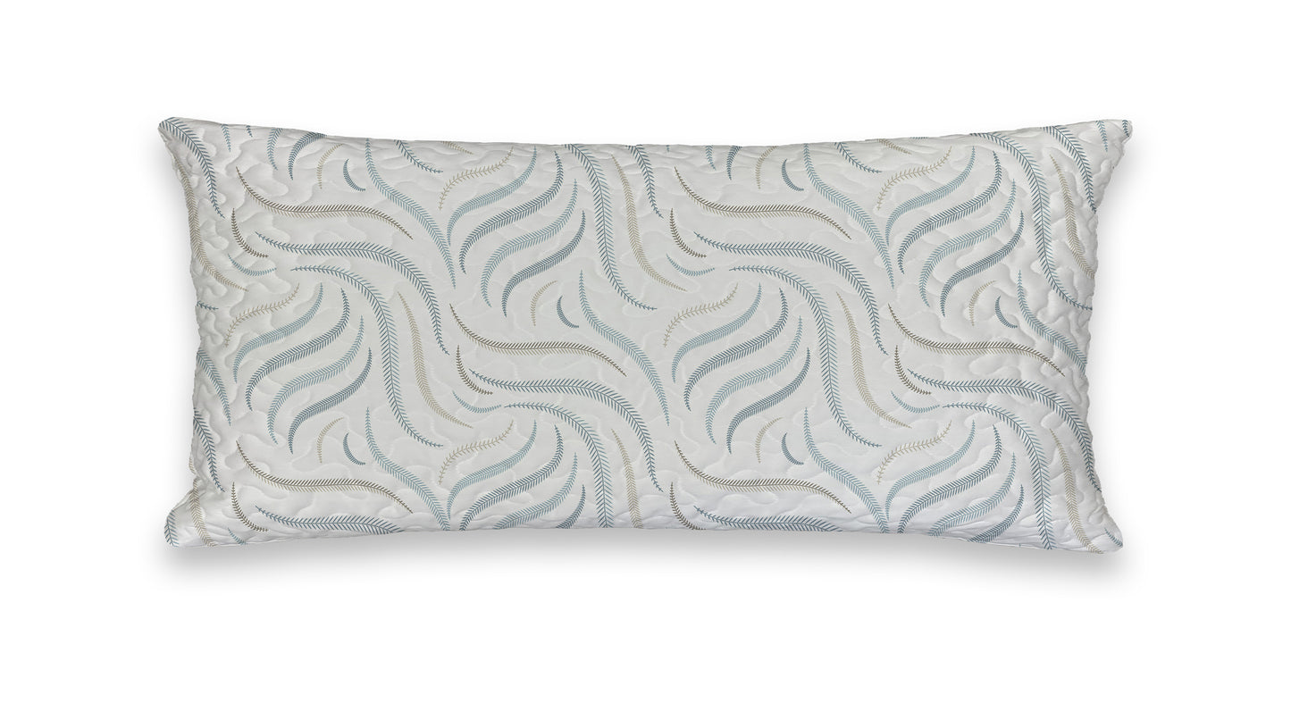 Tiger Trees Opal Quilted Pillow-Lt. Blue