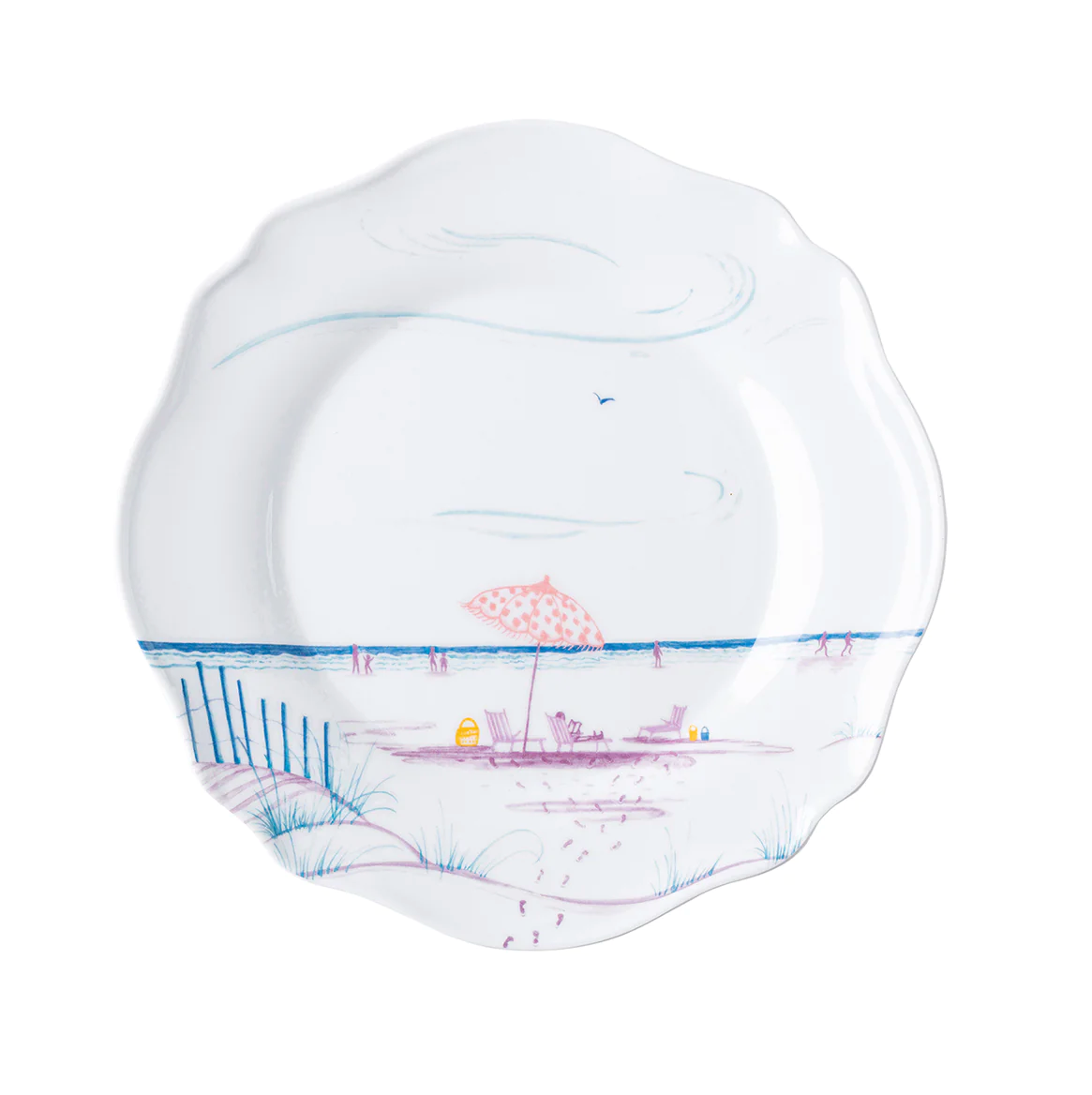 Seaside Melamine Salad Plate Set