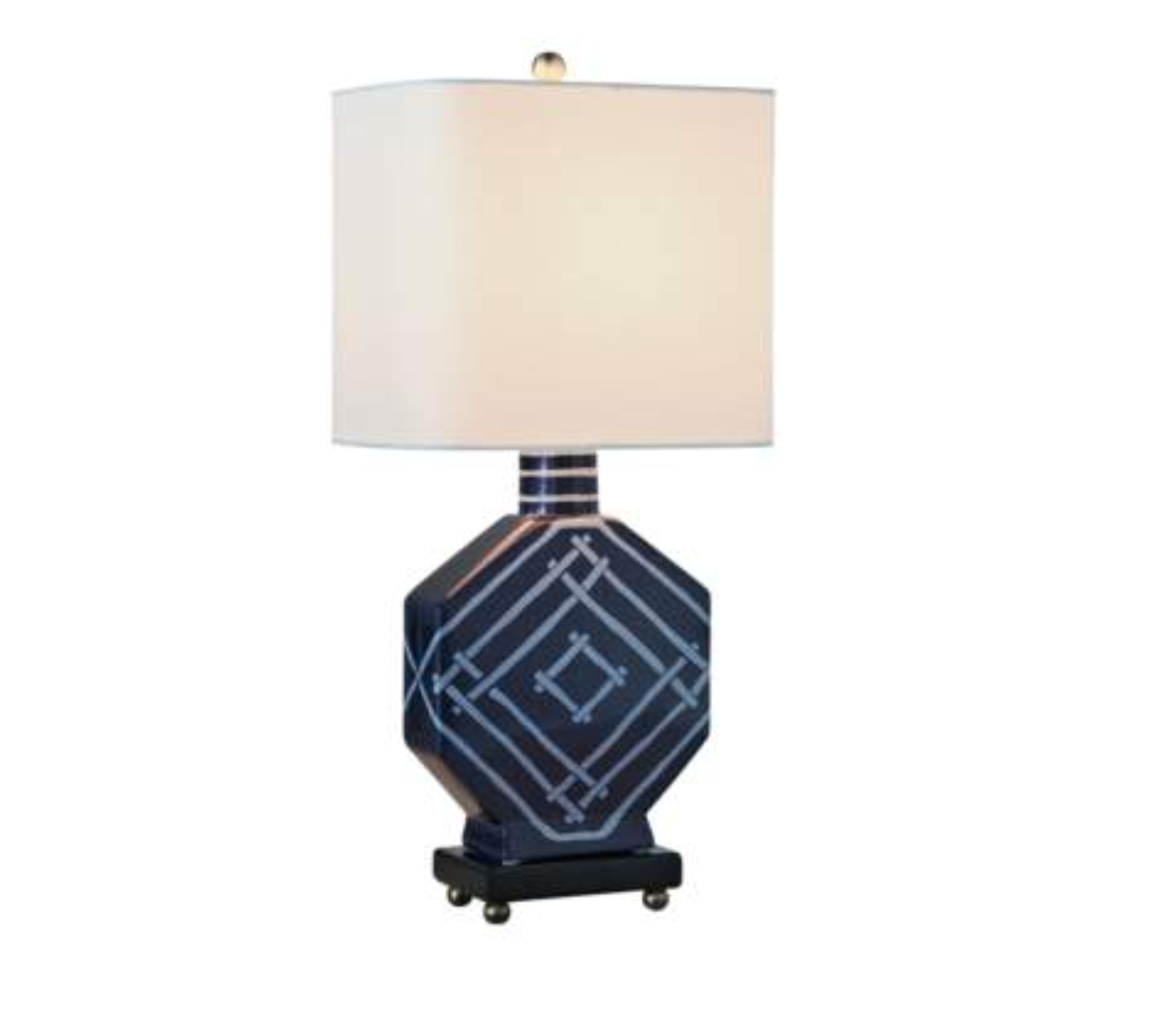 Bamboozled Blue Octagon Table Lamp