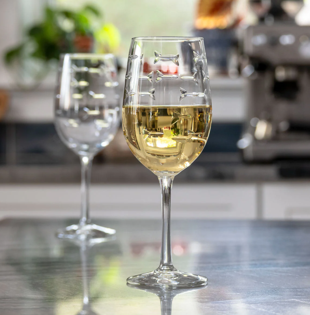 School of Fish White Wine Set