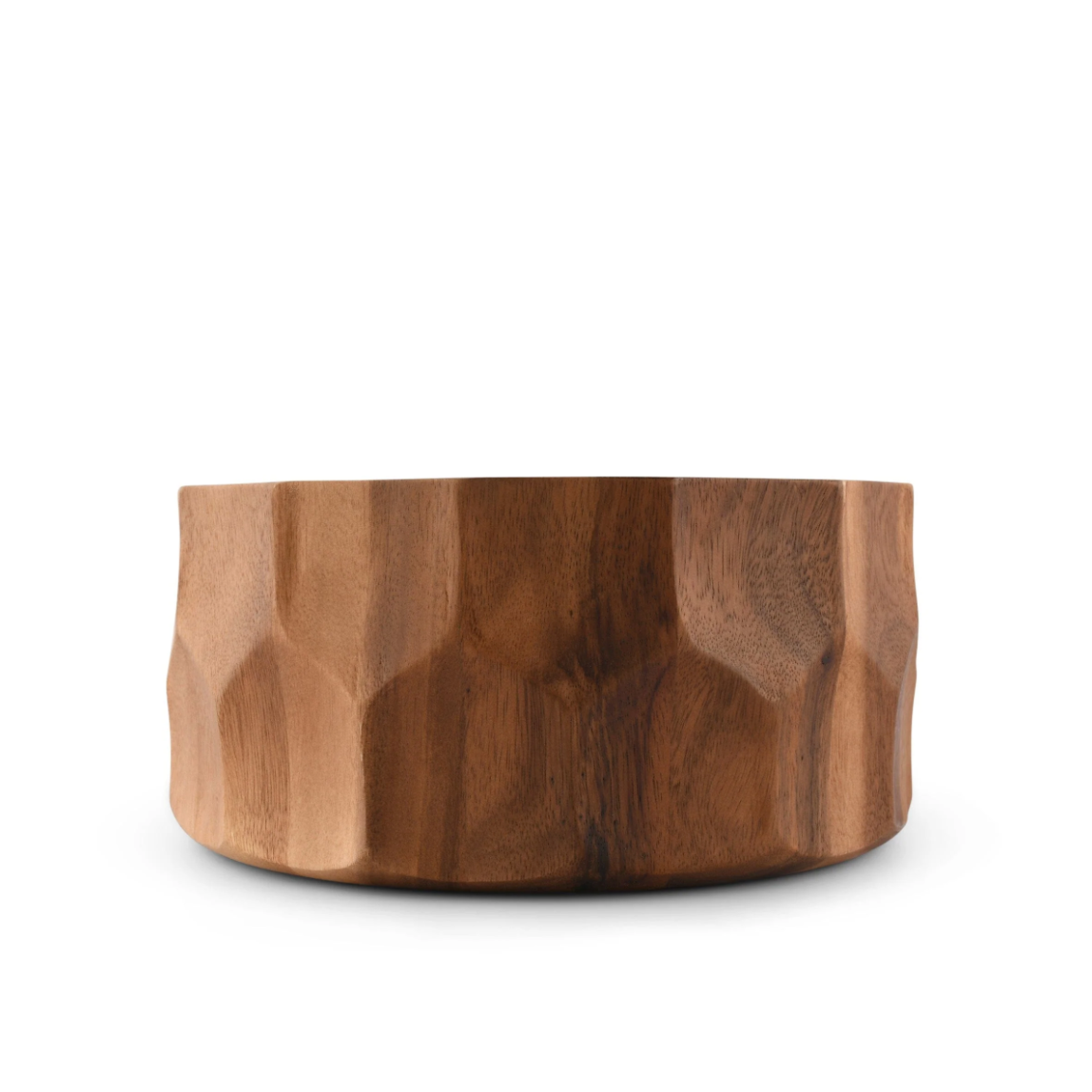 DIAMOND PATTERN LARGE ACACIA WOOD SALAD BOWL