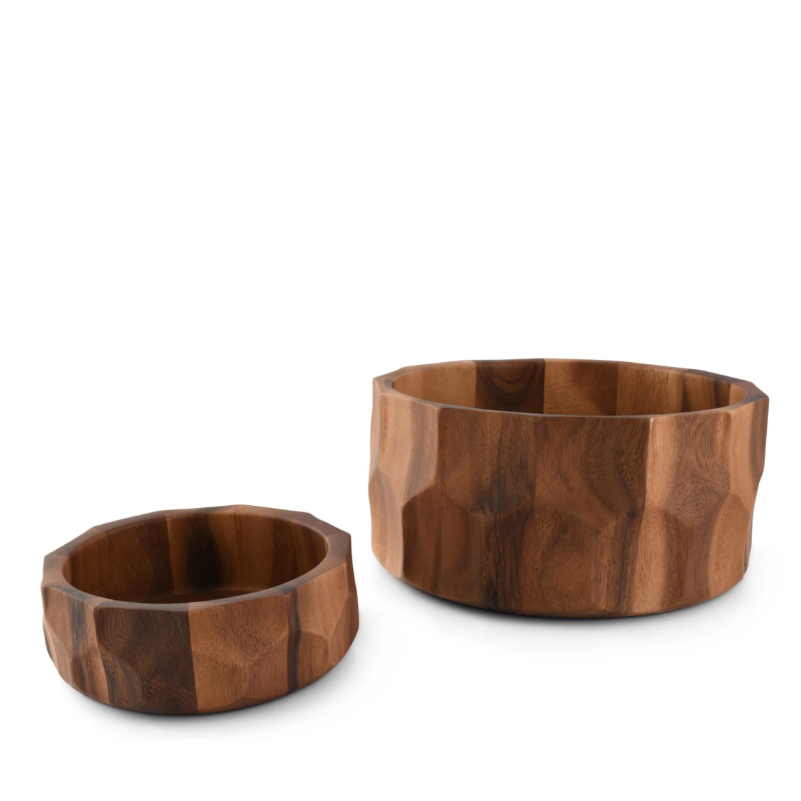 DIAMOND PATTERN LARGE ACACIA WOOD SALAD BOWL