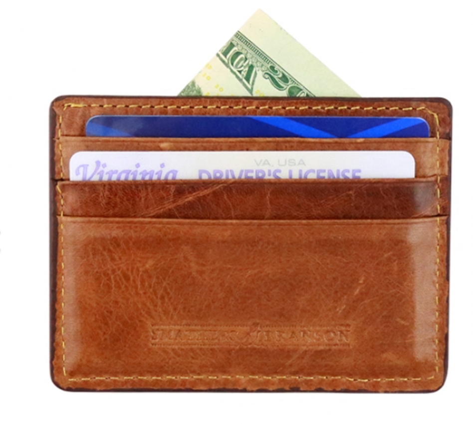 Monogrammed Needlepoint Card Wallet