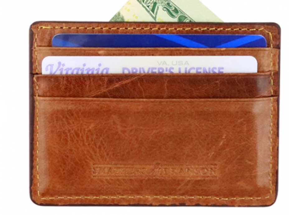 American Flag Needlepoint Card Wallet