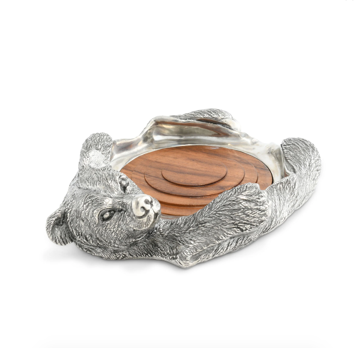 Pewter Bear Wine Coaster